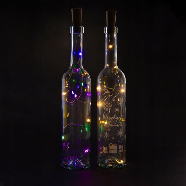 Pullo + LED-KORKKI Pullo JOULUKUOSILLA FUTURA 500ml