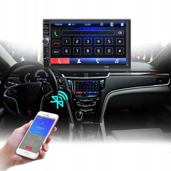 QIKtech Autoradio Bluetooth USB 2DIN 7" Näyttö + PERUUTUSKAMERAsarja