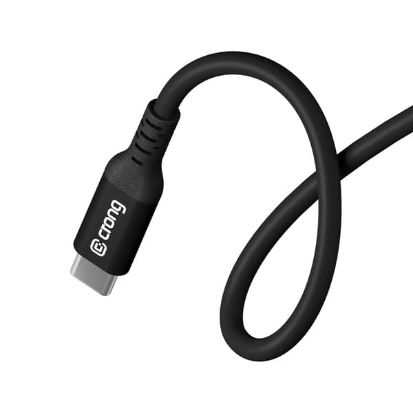 Crong Soft Link - 100W PD 5A USB-C til USB-C kabel 120cm (sort)