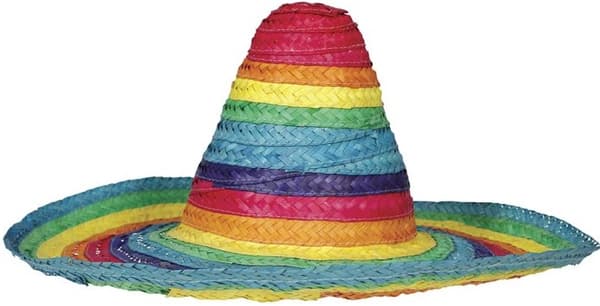 Strå Farverig mexicansk hat Sombrero Mexicansk balparade