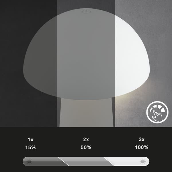 LED-bordslampa IP44 Dimbar trådlös sovrumsterrass AKU