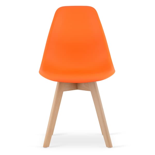 KITO stol orange / naturlige ben x 4