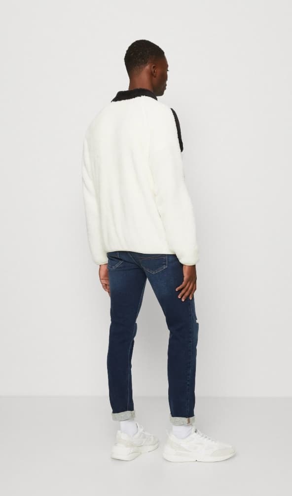 REEBOK CREAM HERRTRÖJA MED DRAGKEDJA OCH LOGOTYP S W_B