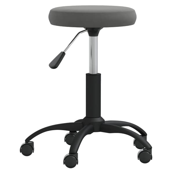 vidaXL Massagepall klädd i sammet mörkgrå