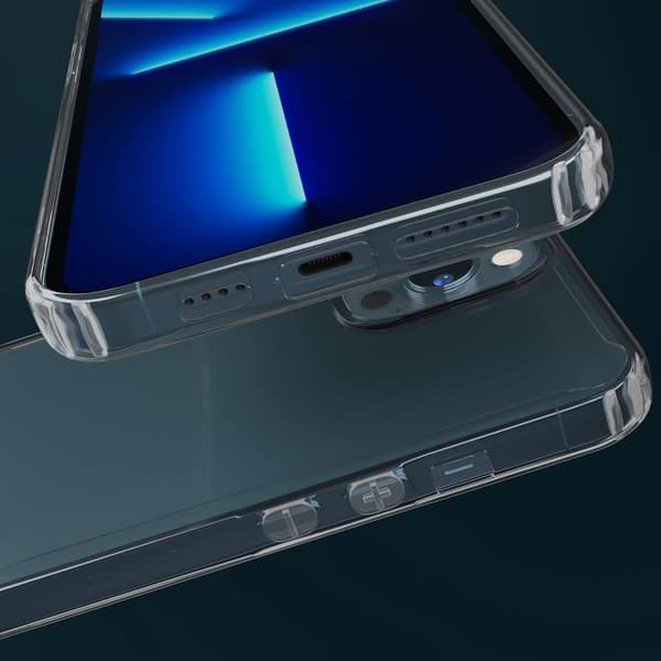 FODRAL TILL APPLE IPHONE 13 PRO MAX 6,7" TRANSPARENT SILIKONBAKSIDA