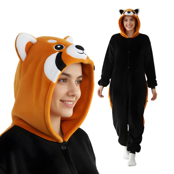 Kigurumi Pyjamas Röd Panda L 165-175cm