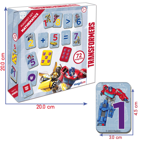 TRANSFORMERS MAGNEETTISETTI MATEMATIIKKAPELI OPPIMISPELI JA LASKUPELIPELI ME5031-42
