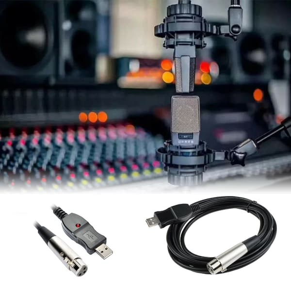 XLR mikrofonikaapeli USB-liitäntä PC 3m audio-adapteri XLR