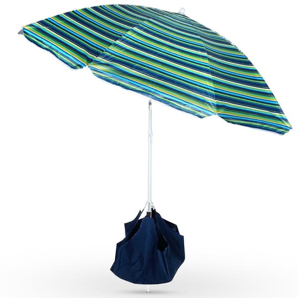 Strandparasol med fod 147 cm