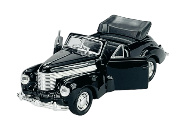 WELLY OLD TIMER 1938 OPEL CAPTAIN CABRIOLET SORT UDEN TAG 1:34 43785