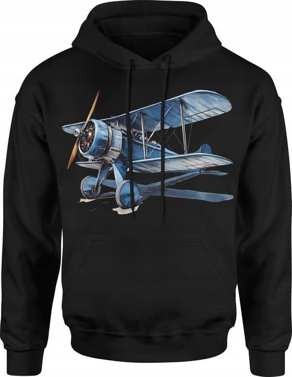 Herrtröja med flygplansresor, retro vintagepresent till pilot, 3XL