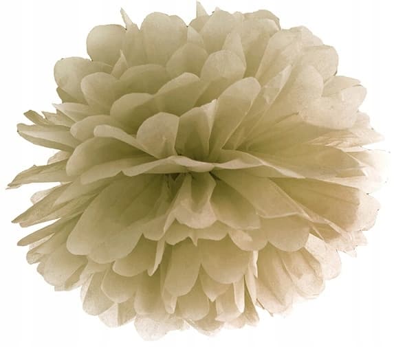 Paperinen pompon, kulta, 25 cm, 1 kpl
