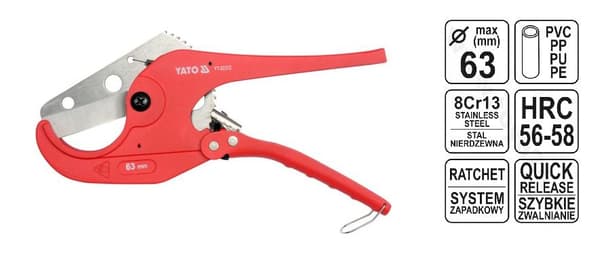 YATO PVC-PUTKILEIKKURI JOPA 63 MM 22312