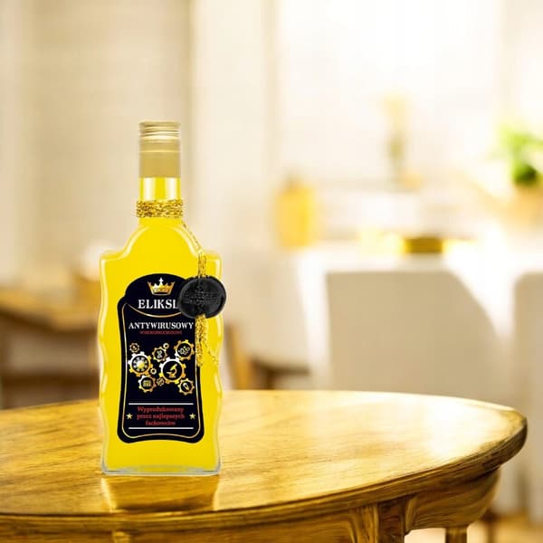 Bølgedekoreret flaske 500ML ANTIVIRUS ELIXIR