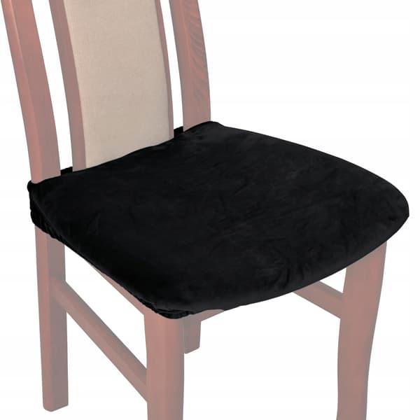 Stolsædebetræk kort velour TESS sort