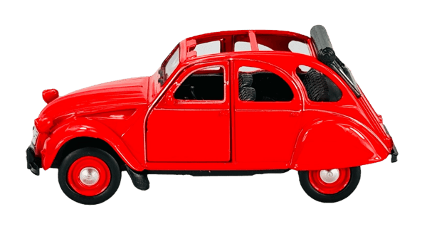 Welly VANHA timer citroen 2CV punainen ILMAN kattoa 1:34 43625