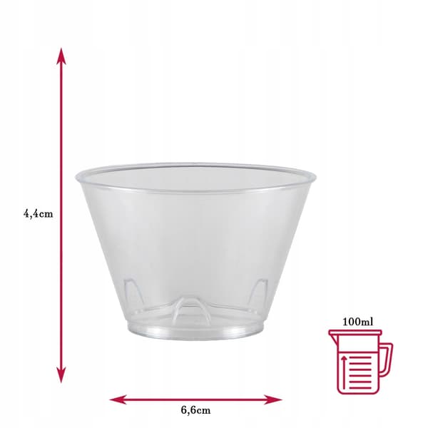 48x DESSERTKOPPER 100 ml TULI-kopbeholder til desserter og is