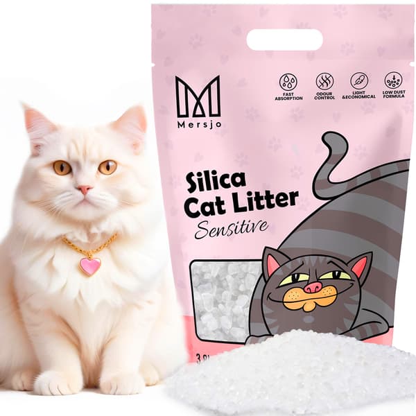 Mersjö Sensitive silikon kattgrus 3,8L