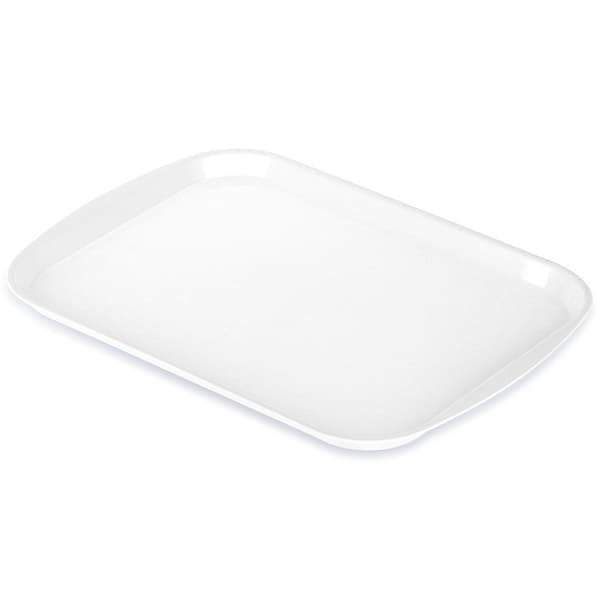 Serveringsbakke i plast hvid 43,5x31,5 cm