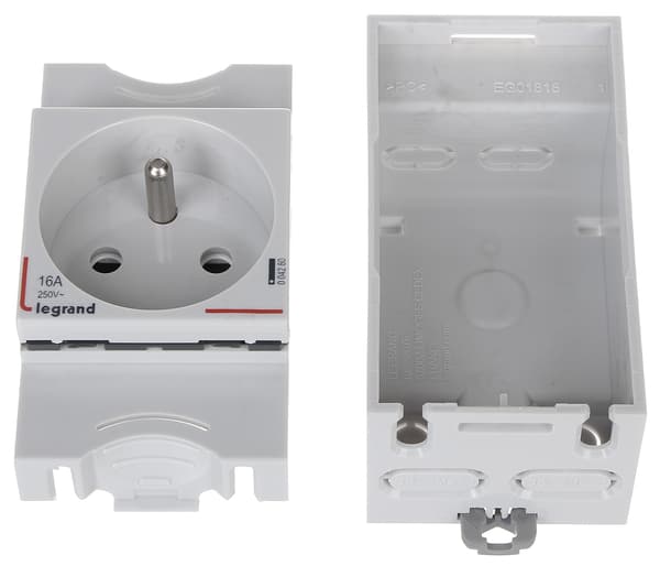 Yksittäispistorasia LE-004280 DIN TS-35 230 V 16 A legrand
