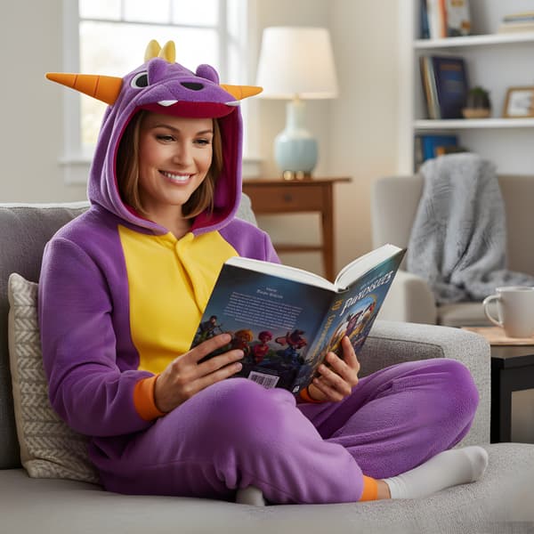 Kigurumi-pyjamas Spyro-kostym M 155-165 cm