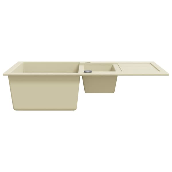 vidaXL granit dobbeltvask, beige