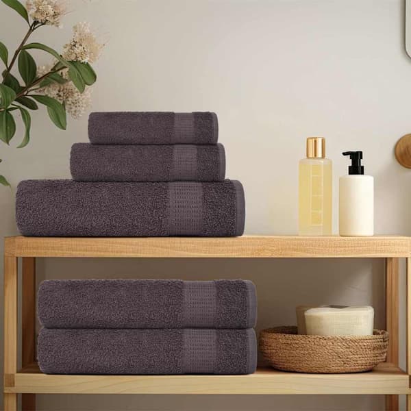 vidaXL Badlakan, 25 st, Antracit, 100x150 cm, 100% bomull