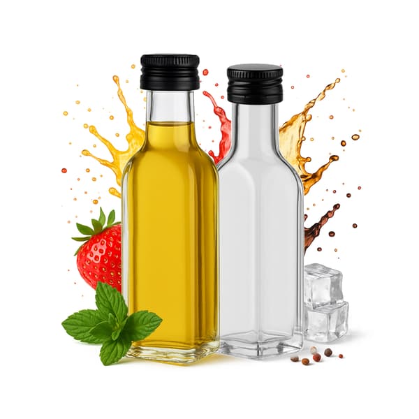 50x MARASCA glasflaska 20ml för likörprover alkohol presentflaskor