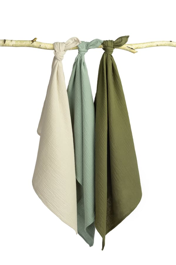 MUSLINBLÖJA ENFÄRGAD GRÖN (Förpackning - 3 st)