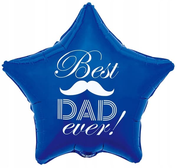 Best Dad Ever folieballong 45 cm blå 1 st