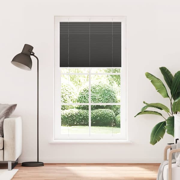 vidaXL plissegardin sort 105x200 cm stofbredde 104,4 cm