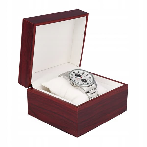 Herrklocka armband datum kronograf kvarts silver Beltimore