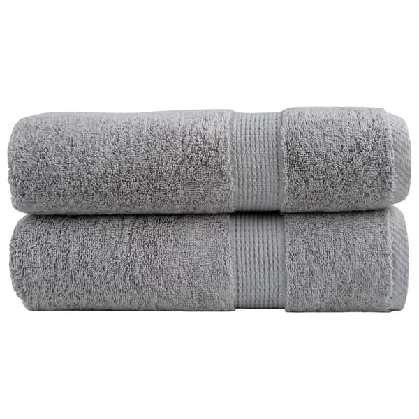 vidaXL Premiumhanddukar SOLUND, 2-pack, Grå, 100x150 cm