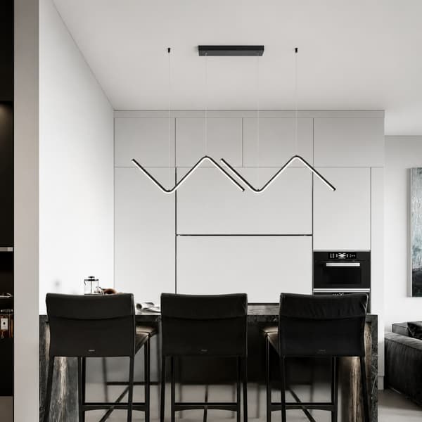 LED SOLUTION - Loftlampe - Zigzag - Sort