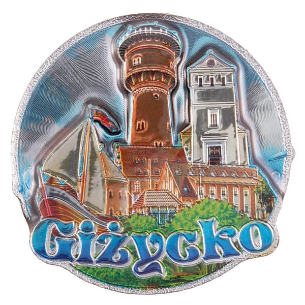 Metallisoitu jääkaappimagnetti Giżycko