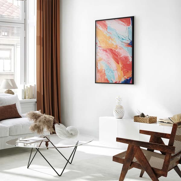 Plakat - Farverig Harmoni - dynamiske farveovergange i pastelfarver