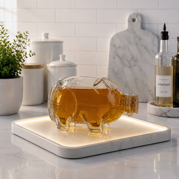George Pig glasflaska 350ml alkohollikörbehållare present