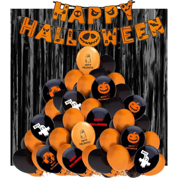 Halloween-setti Ilmapallot Banneriverho 1 setti