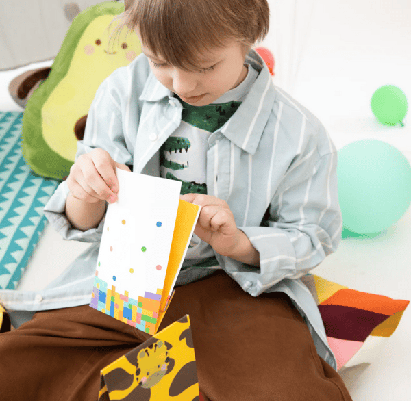 Papperspåsar för godis, sötsaker, BLOCKS, 6 st