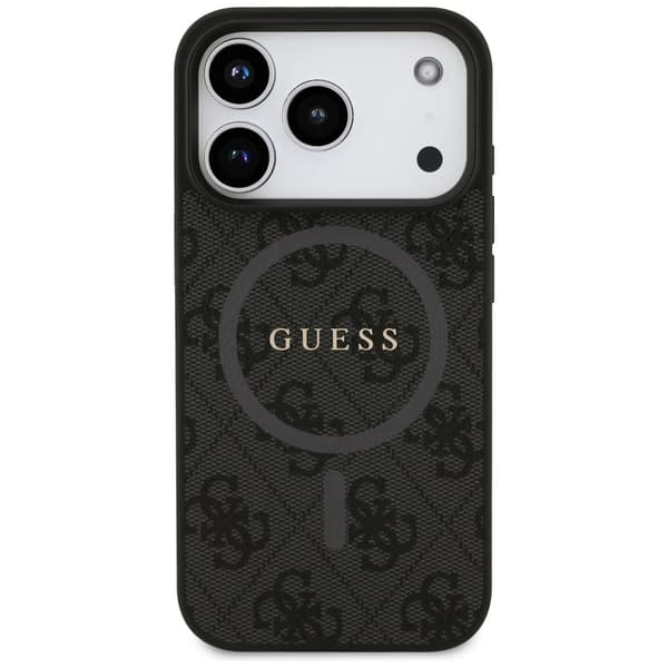 Guess 4G Ring Classic Logo MagSafe-etui til iPhone 17 Pro – sort