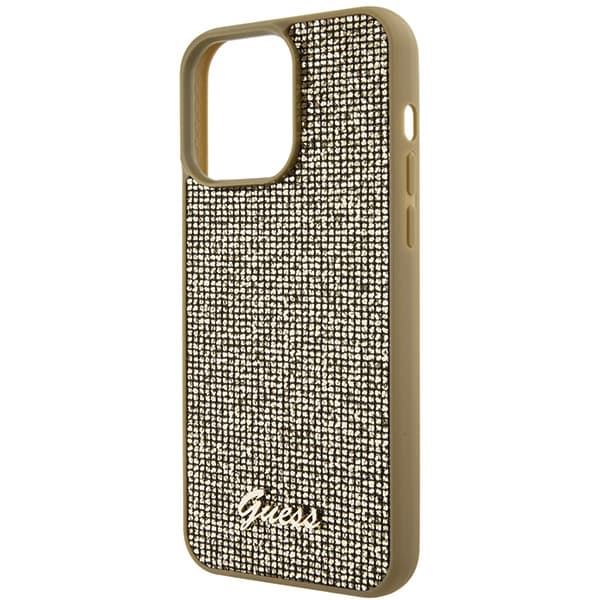 Guess GUHCP15XPMSDGSD iPhone 15 Pro Max 6.7" guld/guld hårdt cover Disco Metal Script