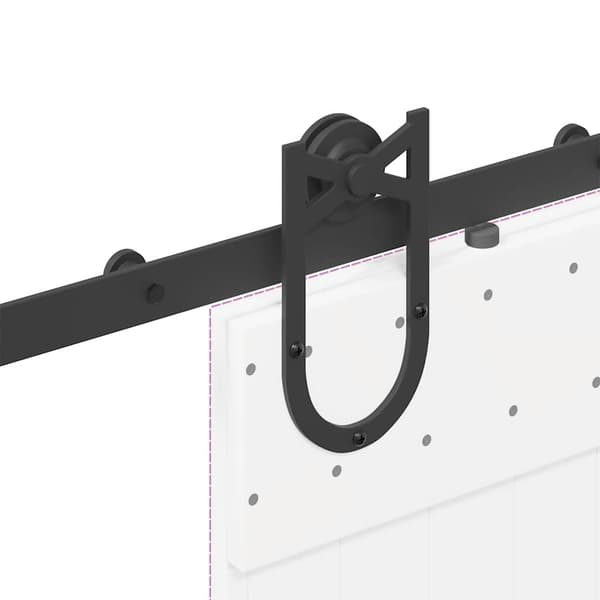 vidaXL monteringssystem til skydedør, 200 cm, stål, sort
