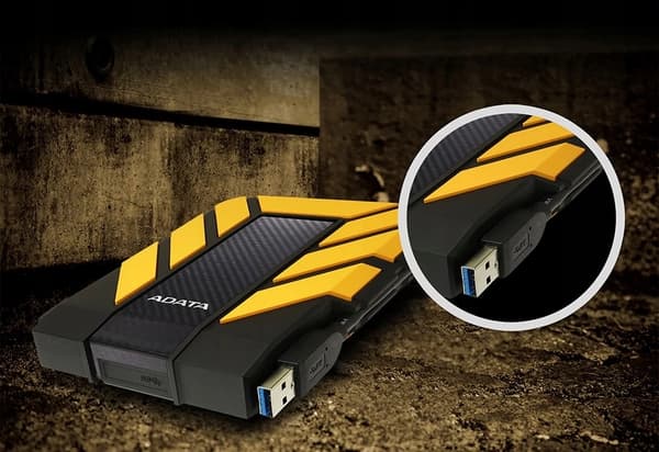 ADATA HD710 1 Tt:n ulkoinen kiintolevy, 2,5" USB 3.1, keltainen