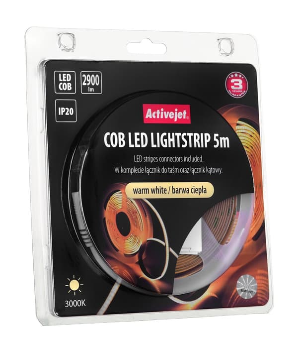 COB LED-remsa 5m varm färg IP20