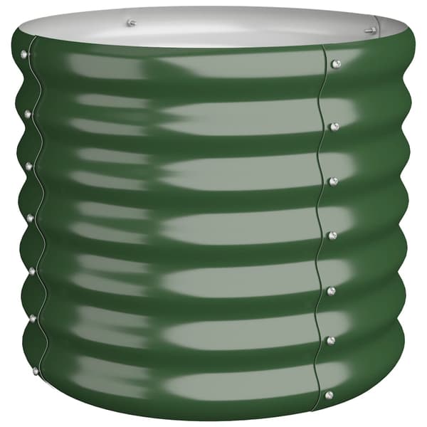 vidaXL Pulverlackerad stålplanterlåda 40x40x36 cm