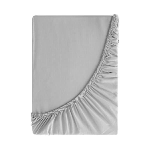 EUROFIRANY STYKKERLAGEN I BOMULD BASIC 140 X 200 X 30 CM LYS GRÅ