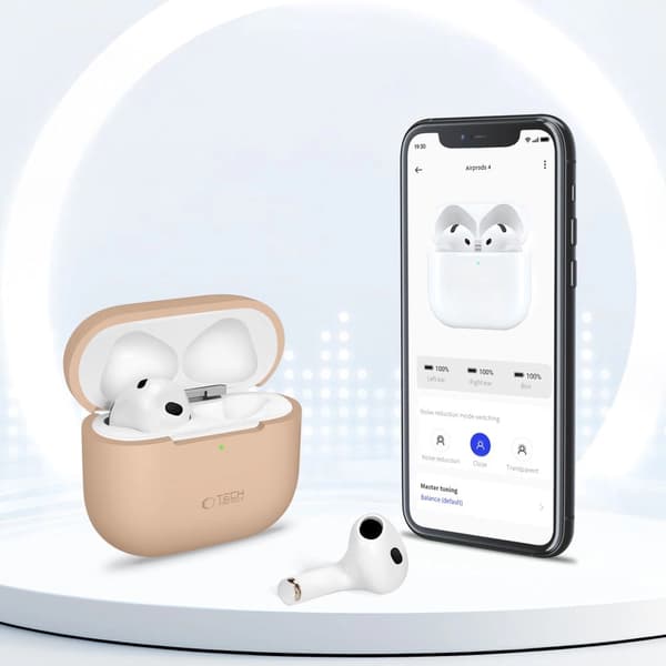 Tech-Protect Silikone Etui til Apple AirPods 4 - Sort