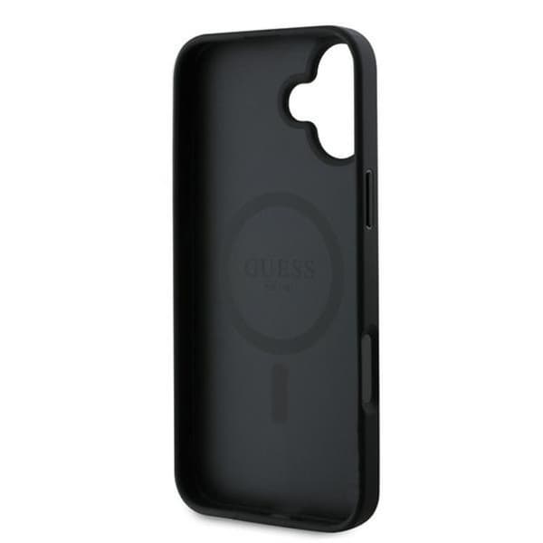 Guess Grained Ring MagSafe - iPhone 16 Plus cover (sort)