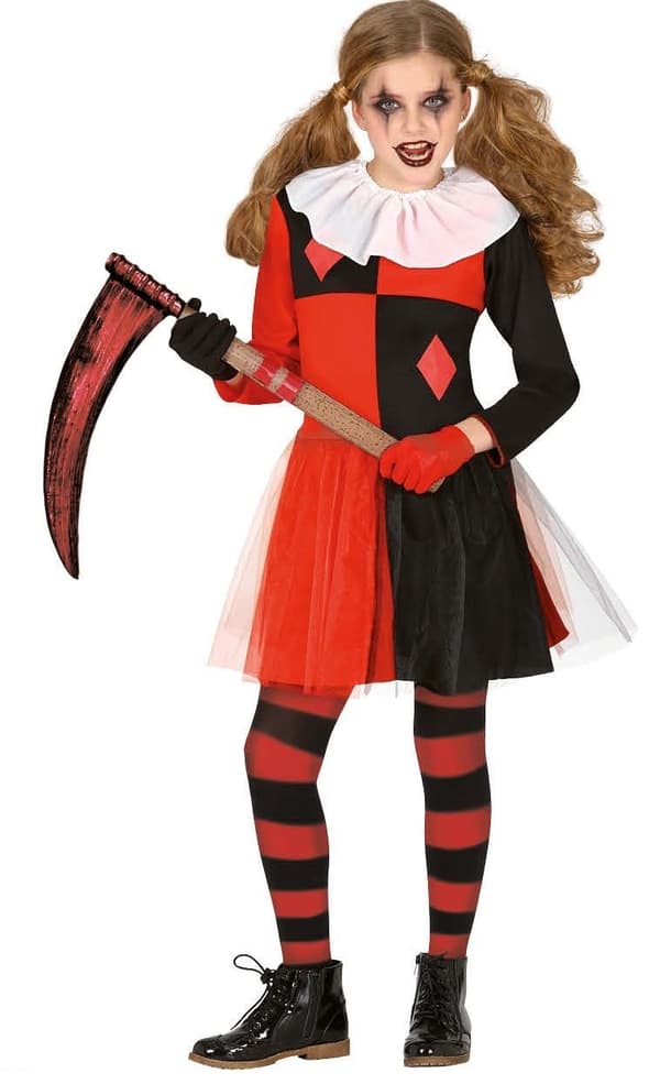 Harlekiini Halloween-asu 7-9 vuotta