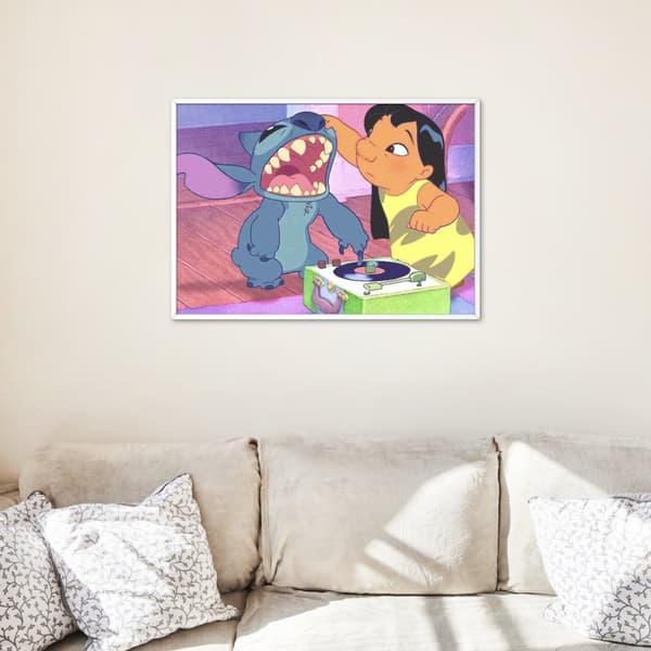 Disney Lilo & Stitch målning med siffror med ram 50x40 cm